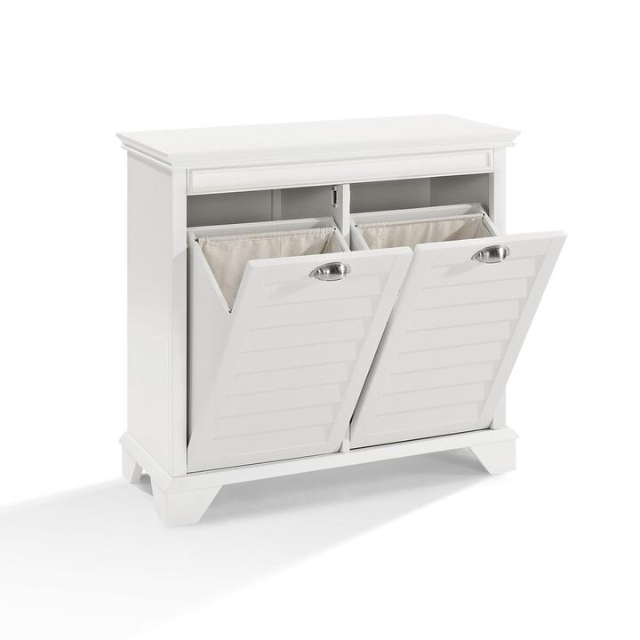 Crosley Furniture Lydia Linen Hamper White