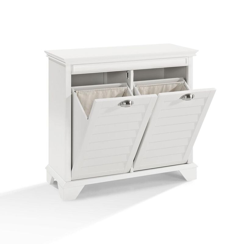 Crosley Furniture Lydia Linen Hamper White