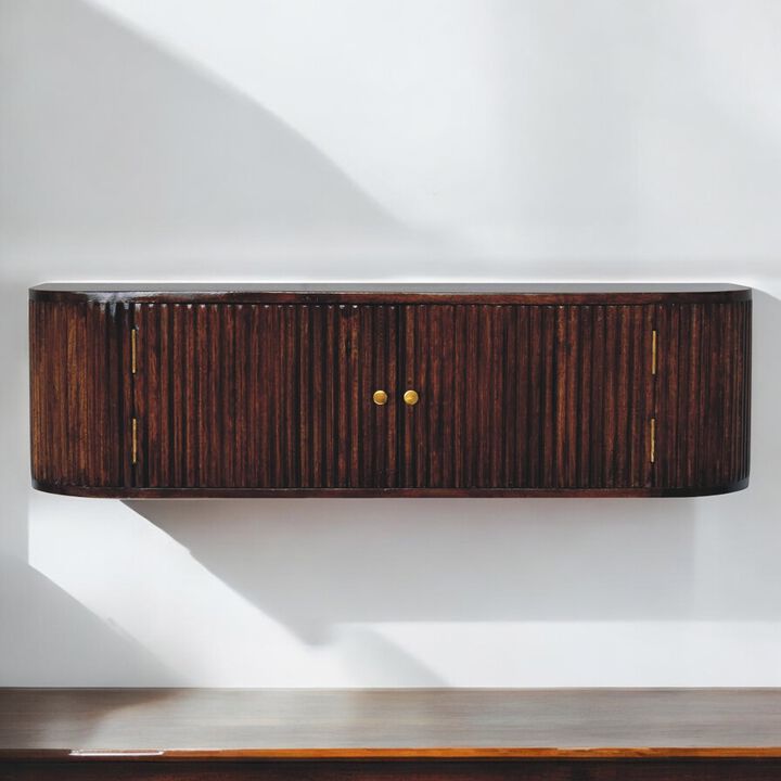 Chunky Chestnut Floating Bedside
