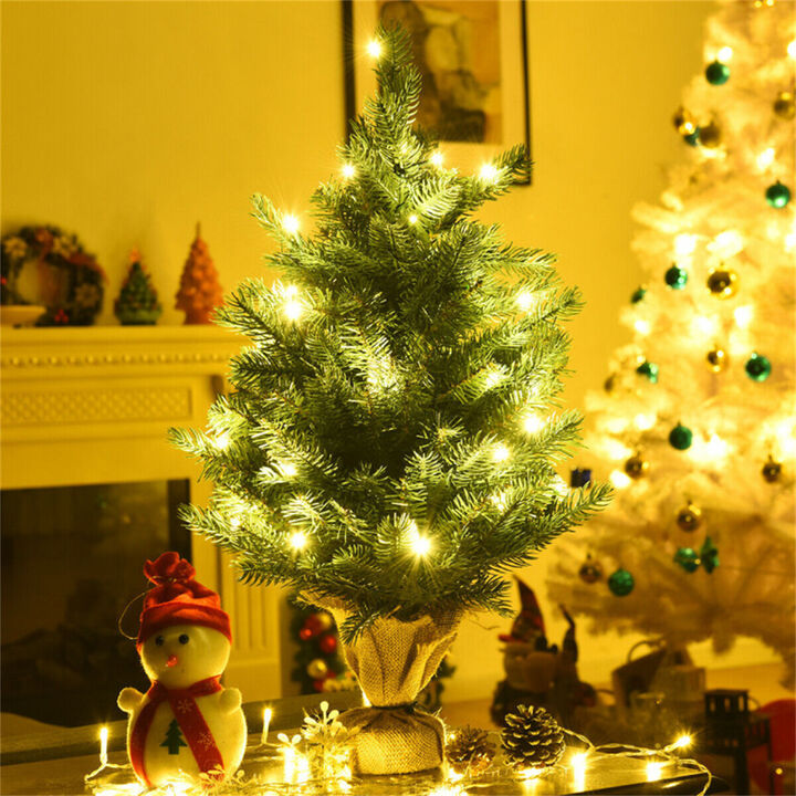 Christmas Tree with LED Lights Festive Pre-Lit Holiday Decoration for Home