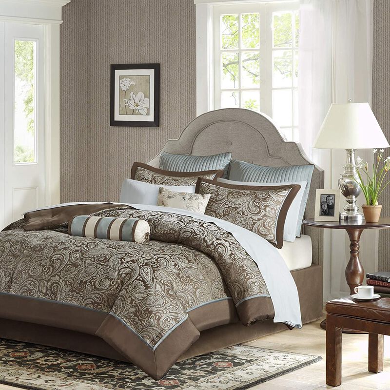 Hivvago 12 Piece Cotton Polyester Comforter Set