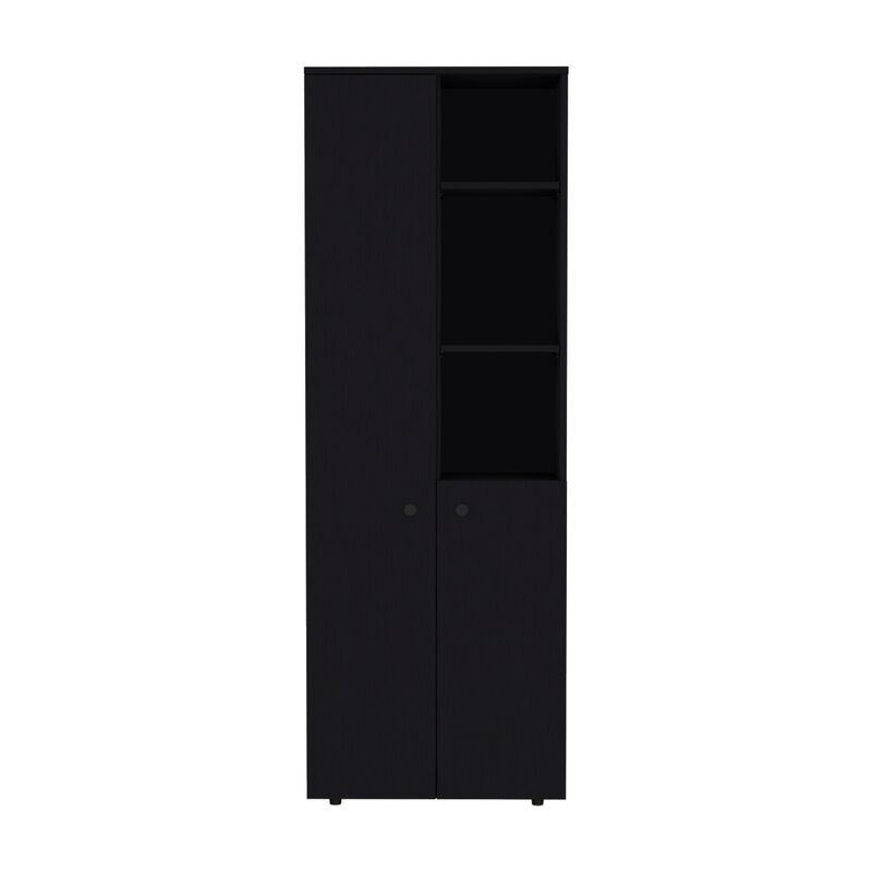 Konik 67-Inch High Storage Cabinet Kitchen Pantry With Three Doors and and Three Exterior Shelves
