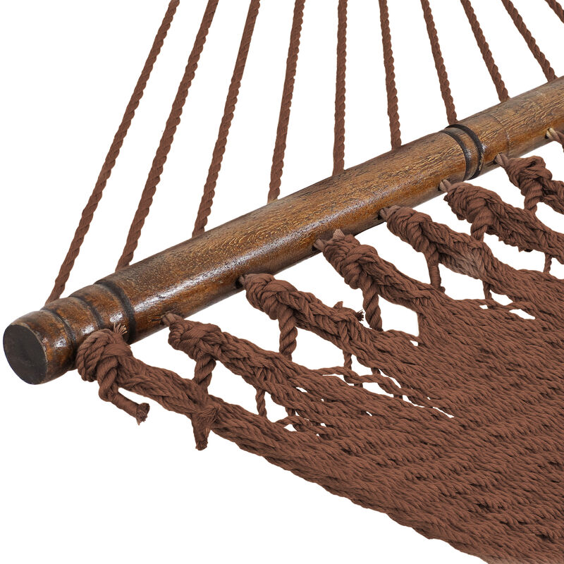 Sunnydaze 2-Person Polyester Rope Hammock with Spreader Bars
