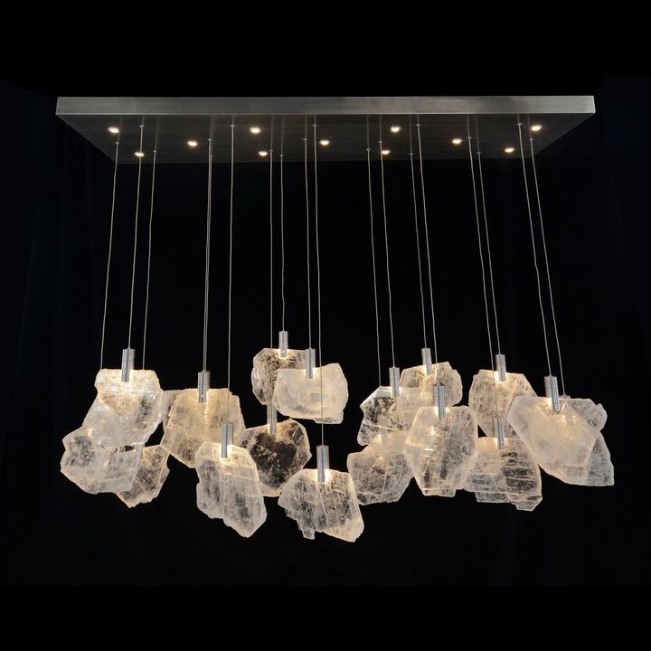 Moonlight Sonata Selenite Pane Twenty-Nine-Light Chandelier