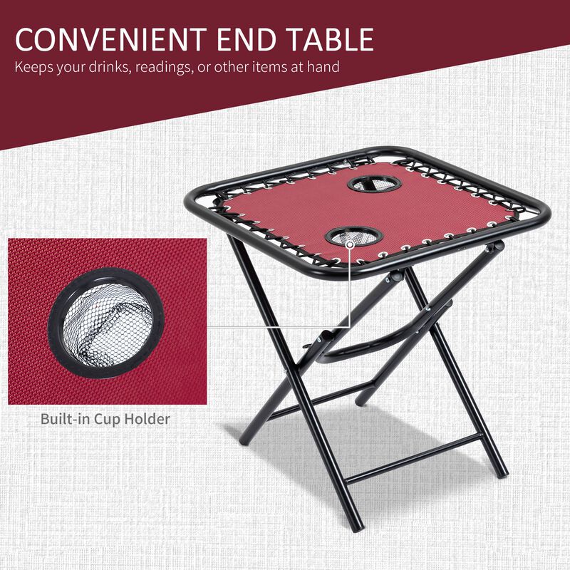 Grey Outdoor Loungers: 3-Piece Zero Gravity Set with Side Table
