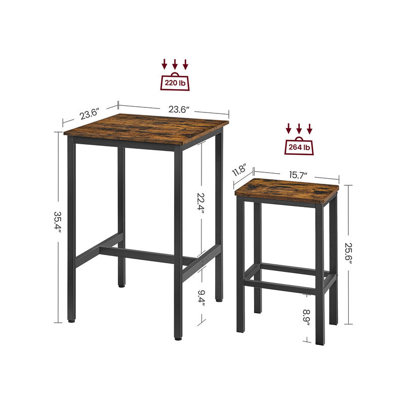 Bar Table and Chairs Set for Modern Dining and Entertaining