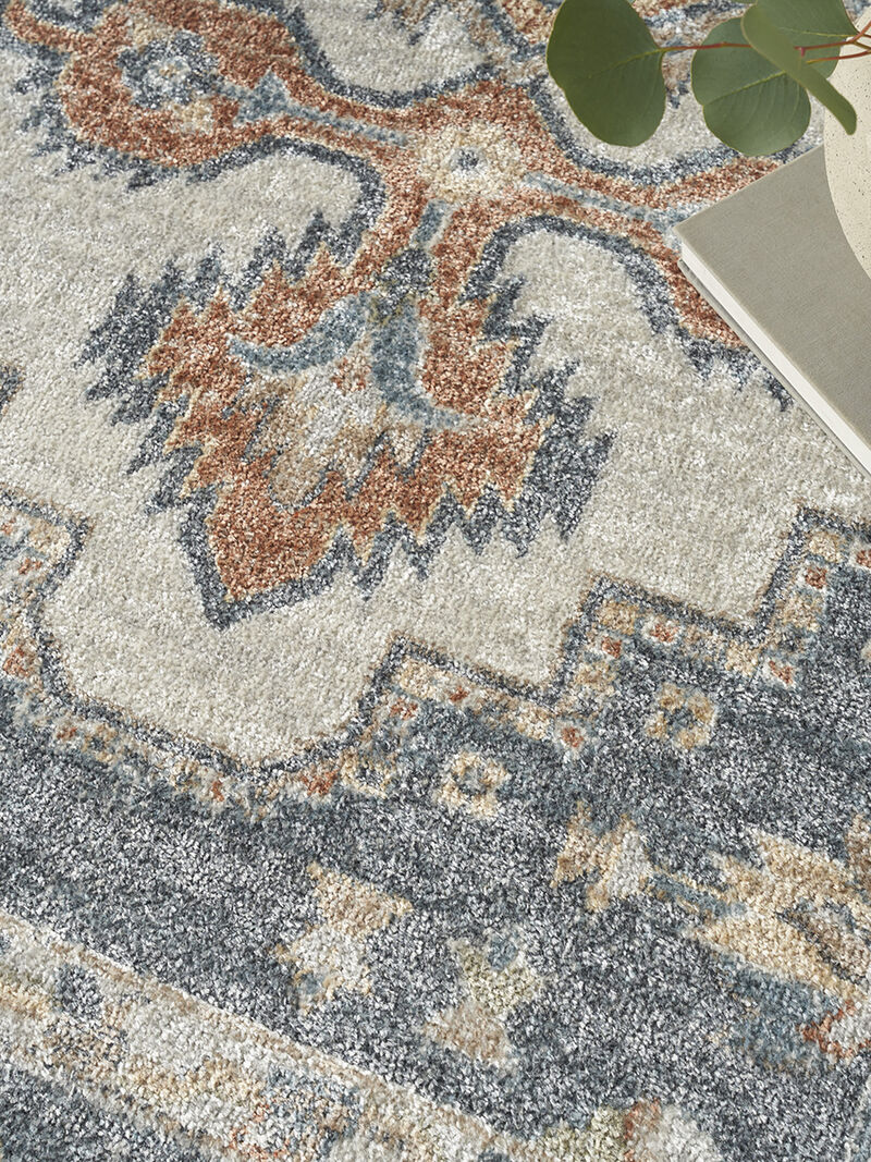 Astra Machine Washable ASW11 Gray/Gold 9' x 12' Rug
