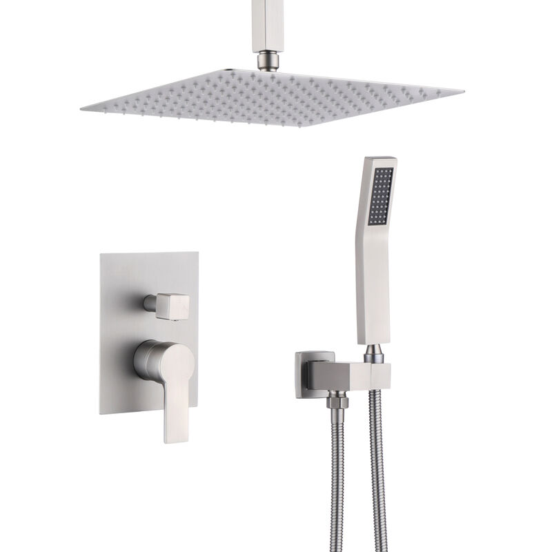 12 Inch Bathroom Rain Shower Combo Set With Hand Shower