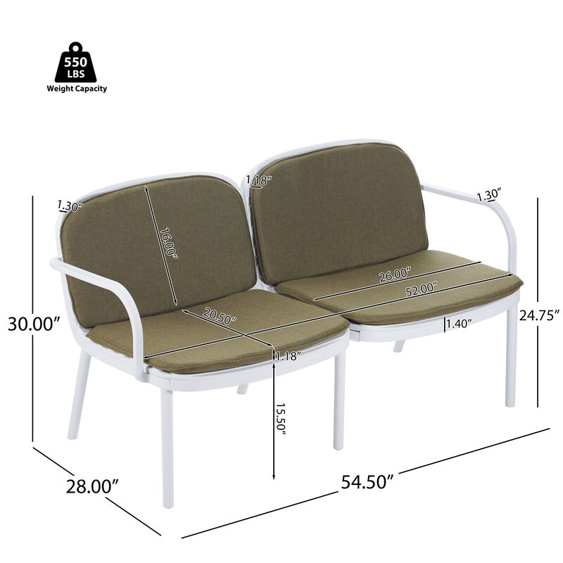 Merax Outdoor Patio PP Loveseat