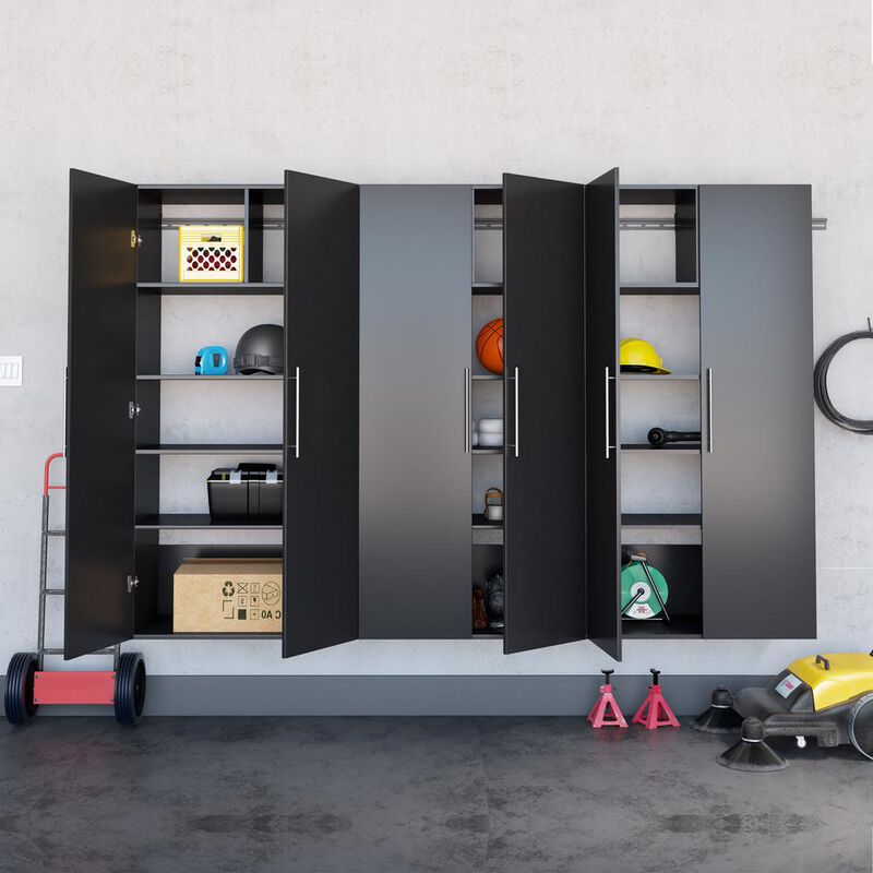 Prepac Black HangUps 108 Storage Cabinet Set E - 3pc
