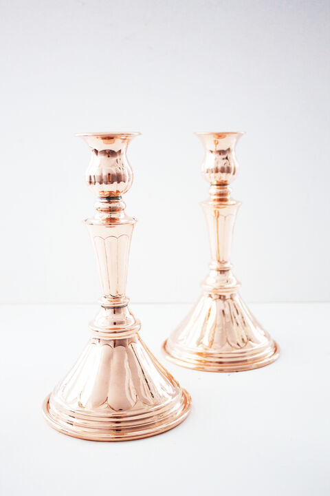 Coppermill Kitchen Vintage Inspired Candlesticks Pair