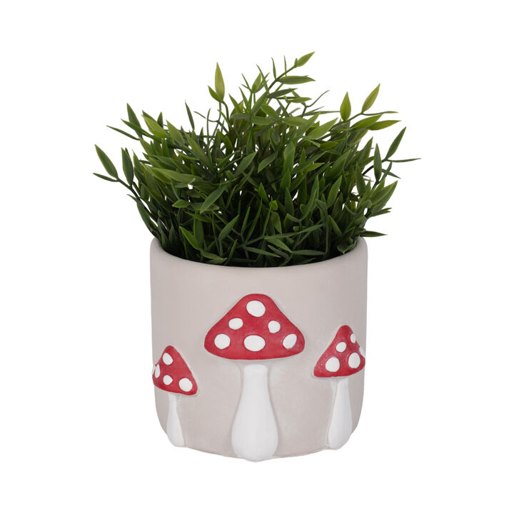 6" Magic Mushroom Applique Planter