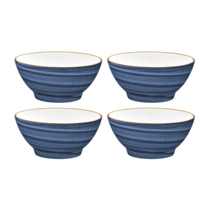 Dusk dia.5.5" h:2.75" 15 oz. Round Blue Porcelain Bowl (Set of 4)
