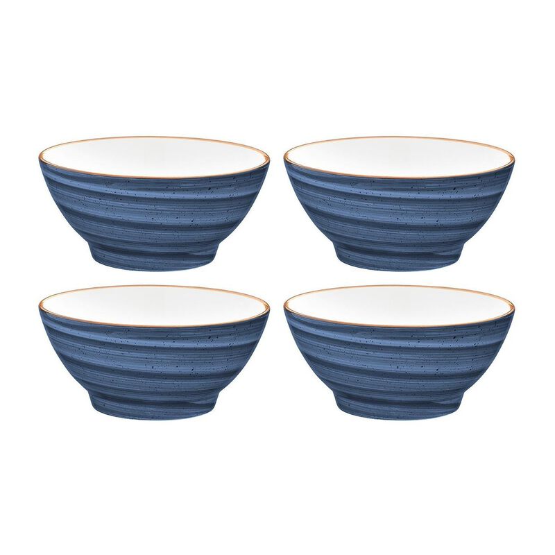 Dusk dia.5.5" h:2.75" 15 oz. Round Blue Porcelain Bowl (Set of 4)