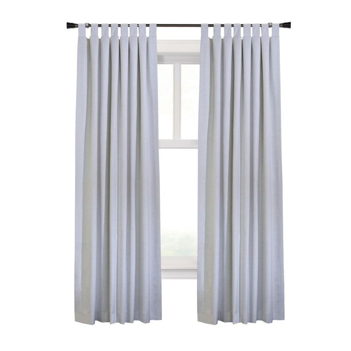 Commonwealth Ventura Tab Top Curtain Panel Pair Window Dressing each - 52x84", White