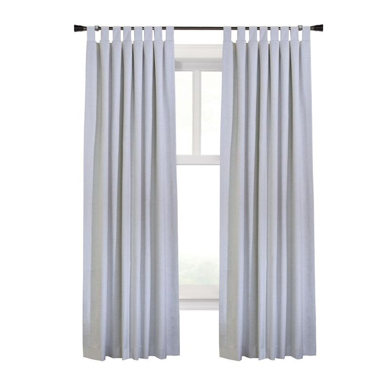 Commonwealth Ventura Tab Top Curtain Panel Pair Window Dressing each - 52x84", White