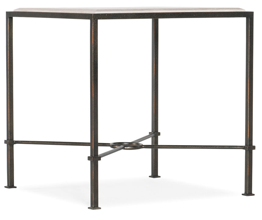 Marble & Metal End Table