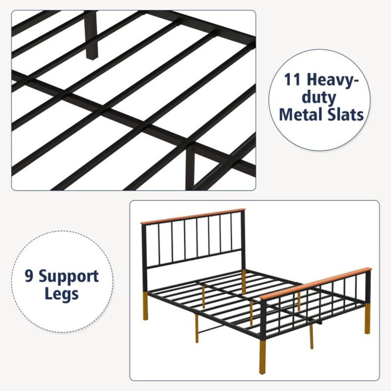 Hivvago Bed Frame with Headboard and Footboard