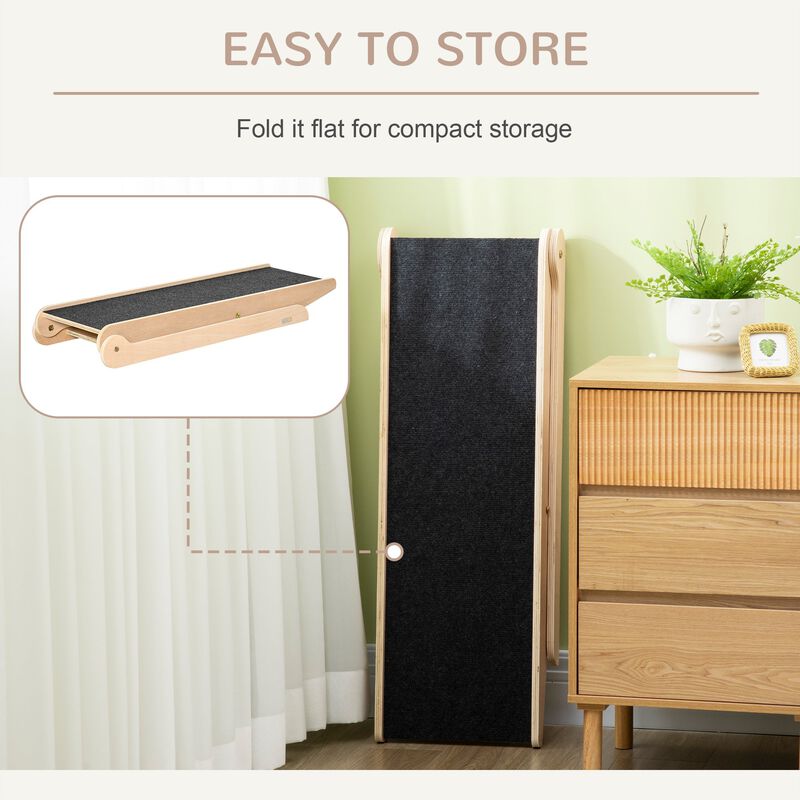 Adjustable Pet Access: Folding Dog Ramp with Anti-Slip Surface