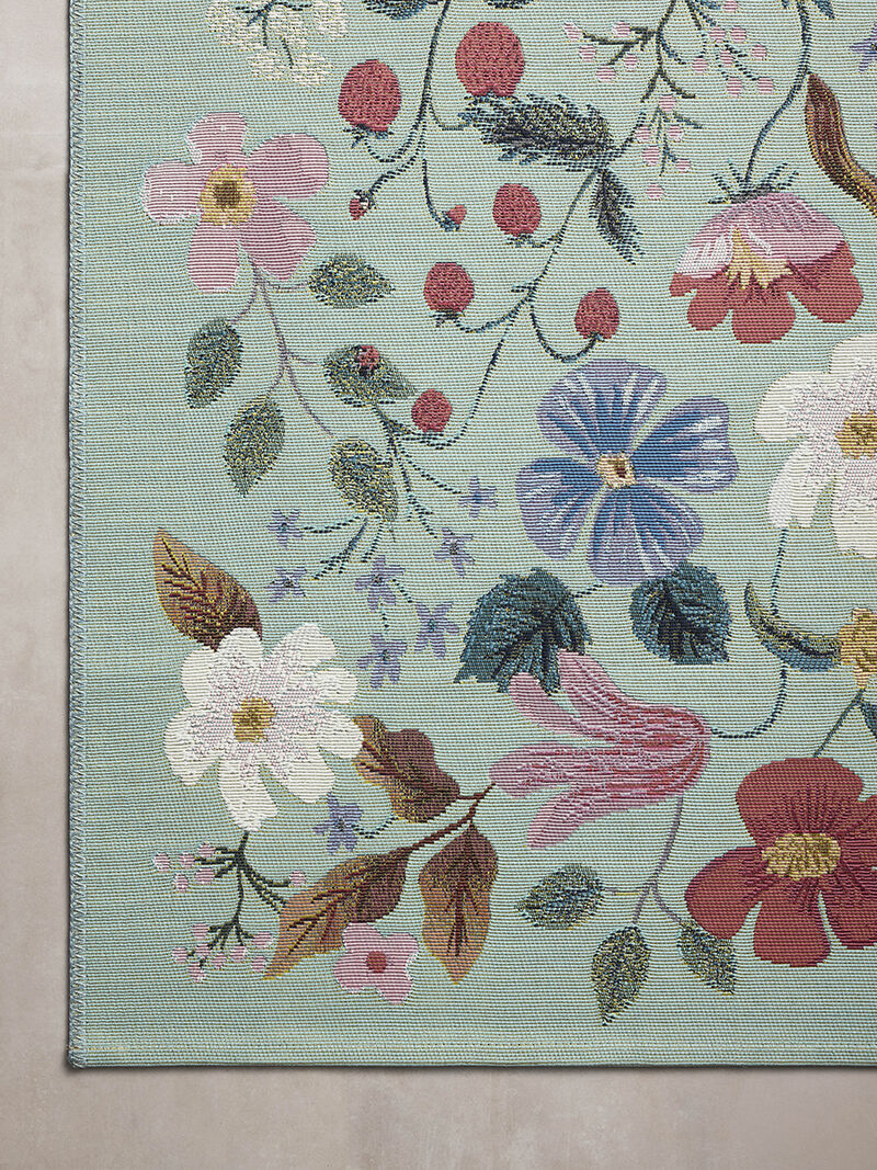 Perennial PRN-02 Mint 3''11" x 5''11" Rug by Rifle Paper Co.