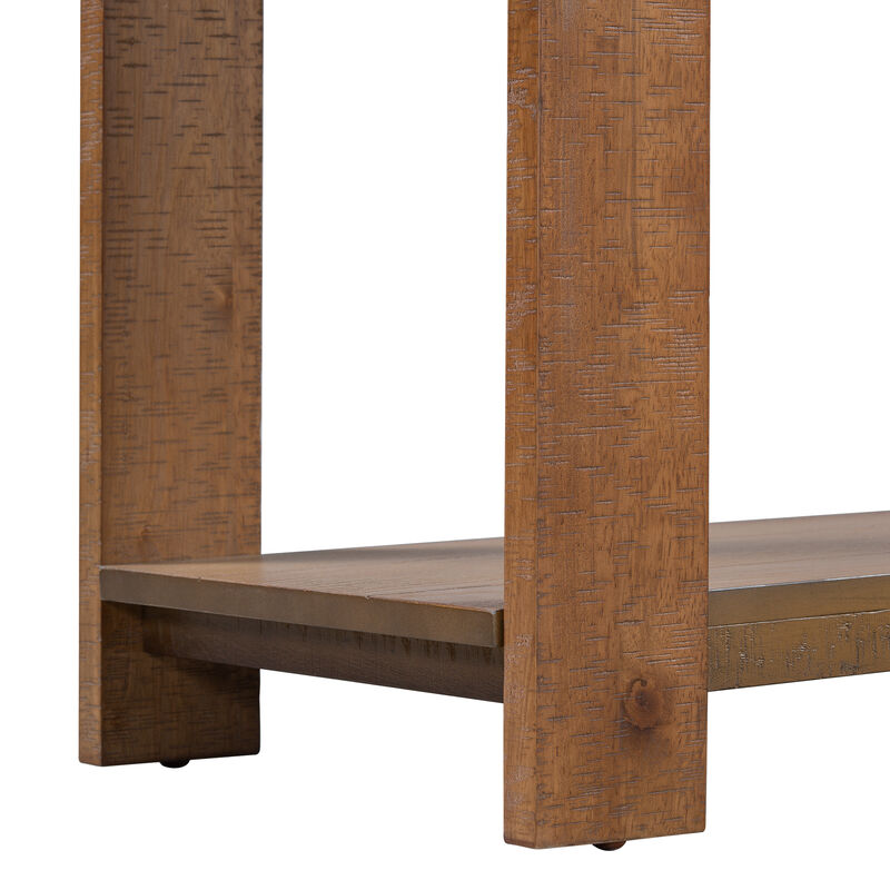Merax Minimalist Console Table with Bottom Shelf