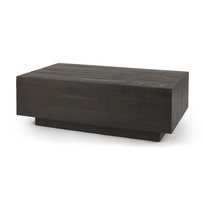 Hayden Dark Brown Rectangular Coffee Table