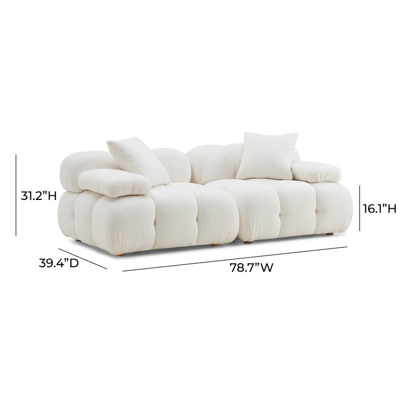 Calliope Cafe Au Lait Performance Velvet Modular Loveseat