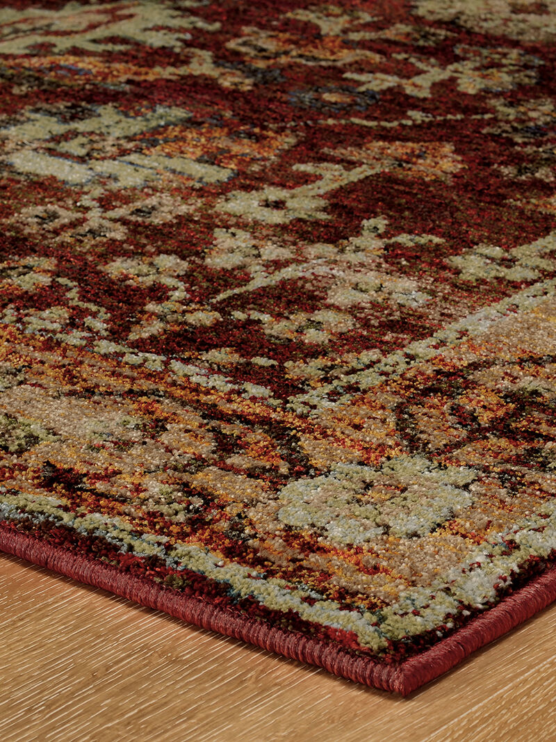 Andorra 5'3" x 7'3" Red Rug