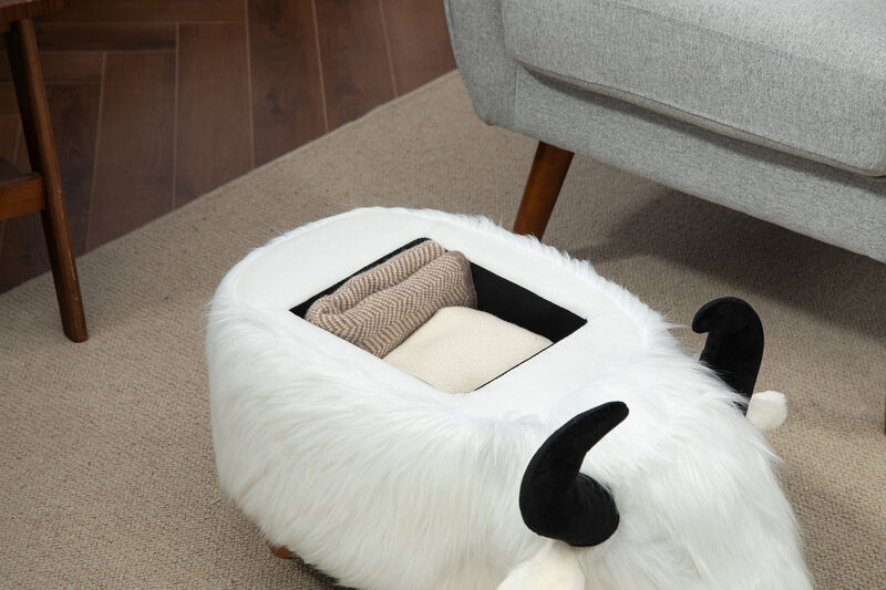 Cow Animal Storage Ottoman