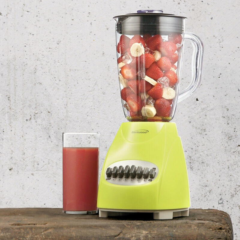 Brentwood 12-Speed Blender with Plastic Jar in Green