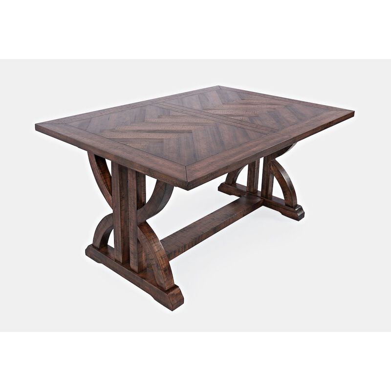 Jofran Herringbone Distressed Acacia Counter Height 78 Dining Table