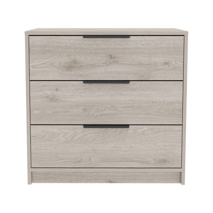 Kaia 3 Drawers Dresser, Superior Top - Light Gray