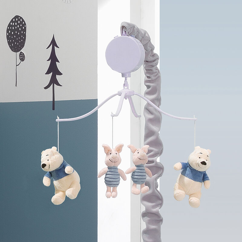 Disney Baby Forever Pooh Gray/Beige Bear Musical Baby Crib Mobile by Lambs & Ivy
