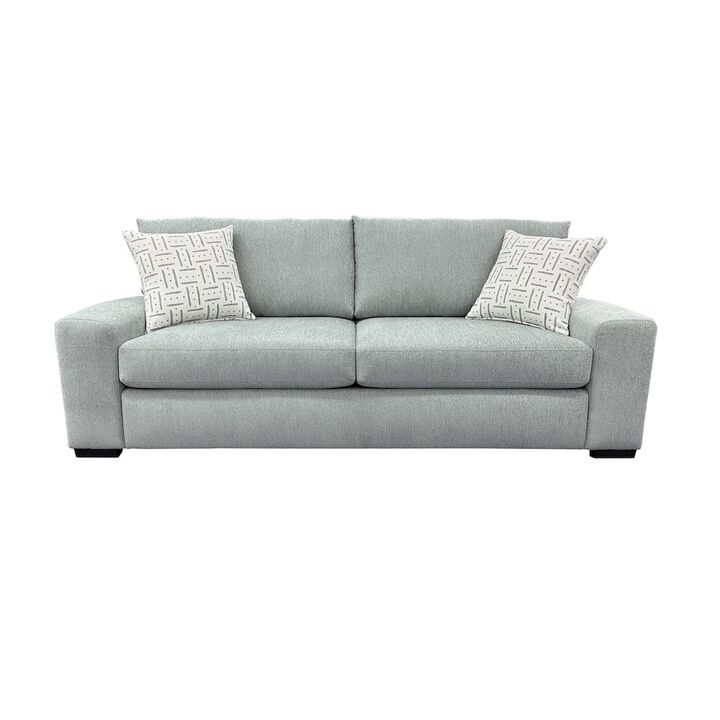 Porter Designs Clayton Modern Upholstered Sofa, Teal