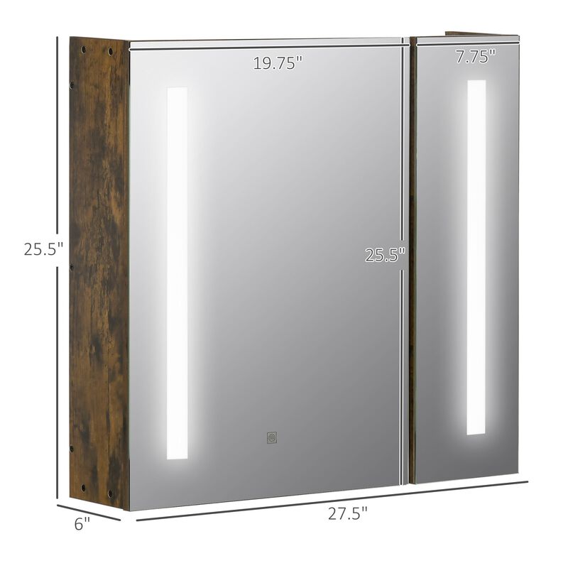 Smart Bathroom Storage: Lighted Medicine Cabinet with Touch Control