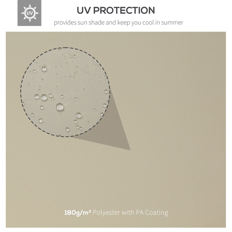 Cream Outdoor Cover: 13x10 ft 2-Tier Gazebo Replacement Canopy