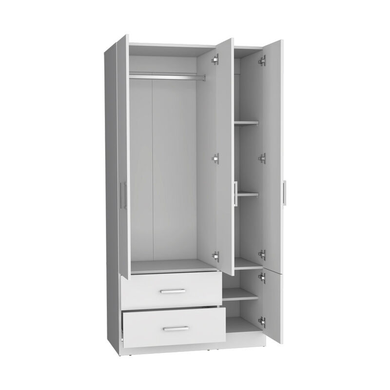 Four Door Armoire Crosby, Bedroom, White