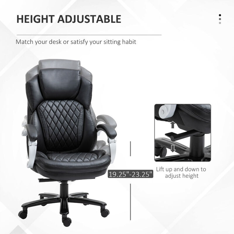 Black Executive Comfort: Big and Tall High-Back Office Chair