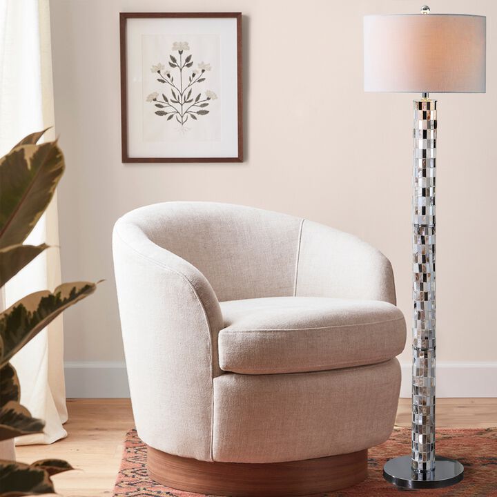 Liam Seashell Mosaic LED Floor Lamp