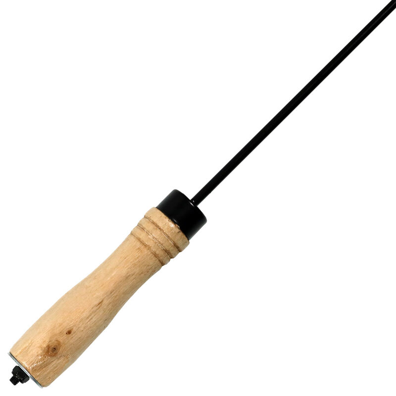 Sunnydaze 26 in Steel Outdoor Fire Pit Poker with Hook and Wooden Handle