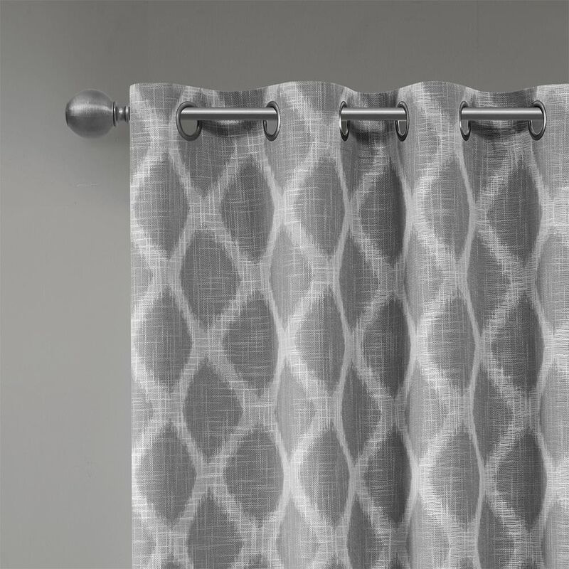 Belen Kox Modern Blackout Printed Ikat Window Panel, Belen Kox