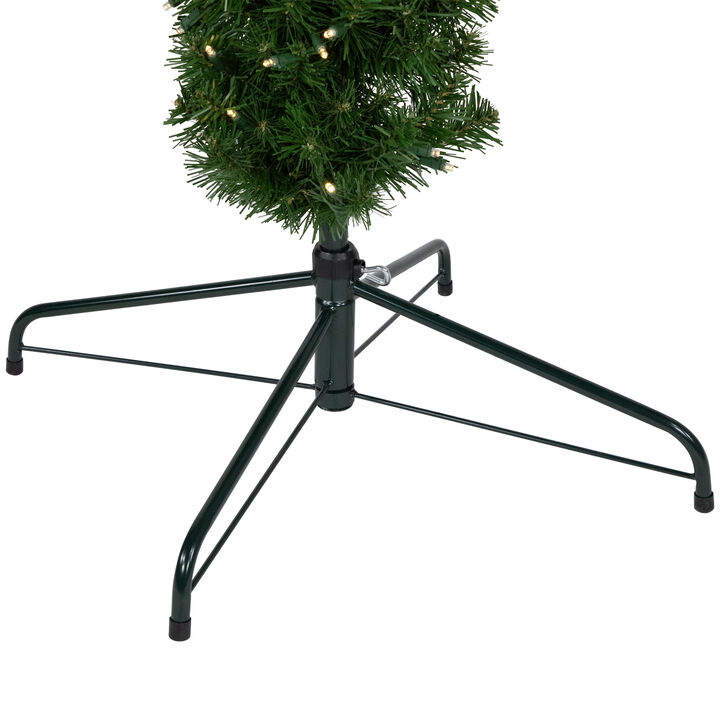 6' Pre-Lit Artificial Pine Cactus Christmas Tree  Warm Clear LED Lights