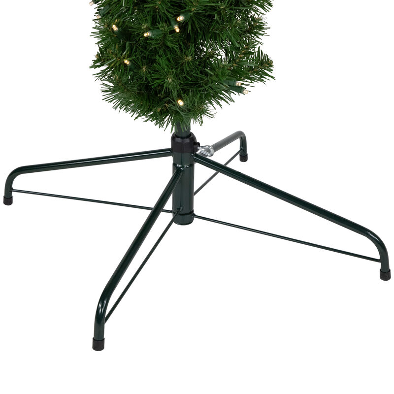 6' Pre-Lit Artificial Pine Cactus Christmas Tree  Warm Clear LED Lights