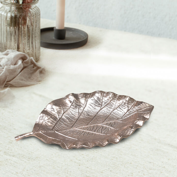 Handmade Decorative Gold Color Coated 7.08 x 3.74 x 0.78 Inches Aluminium Tray 054AB BBH Home's