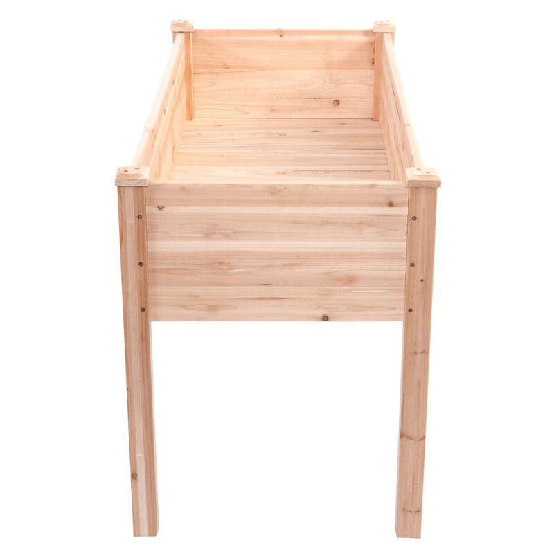 QuikFurn Solid Wood Cedar 30-inch High Raised Garden Bed Planter Box