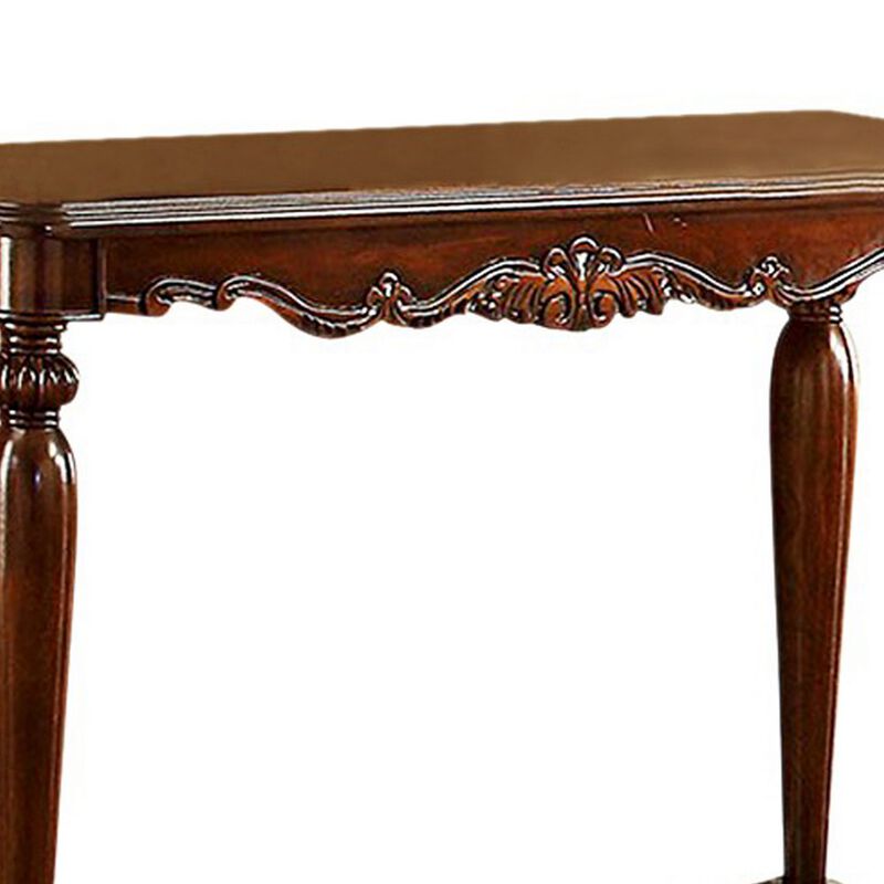Bunbury Traditional Sofa Table, Cherry - Benzara