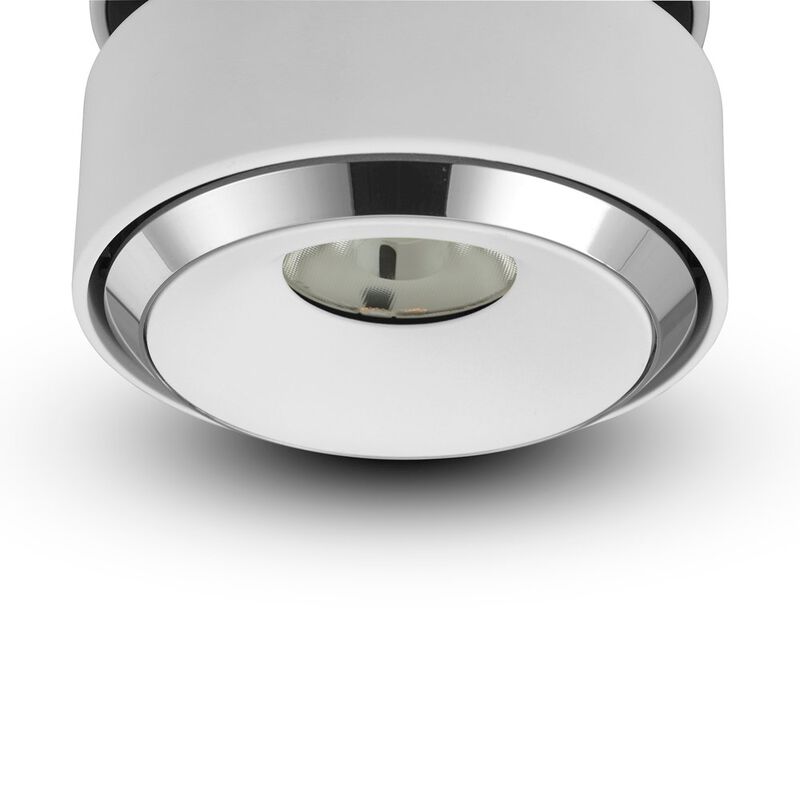 VONN Lighting LED Flush Mounted Adjustable Downlight, Stock Item Beam Angle 36, White