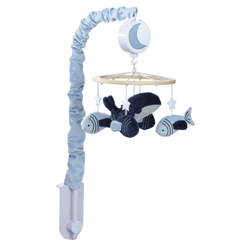 Lambs & Ivy Bubbles & Squirt Whale/Fish Musical Baby Crib Mobile Soother Toy