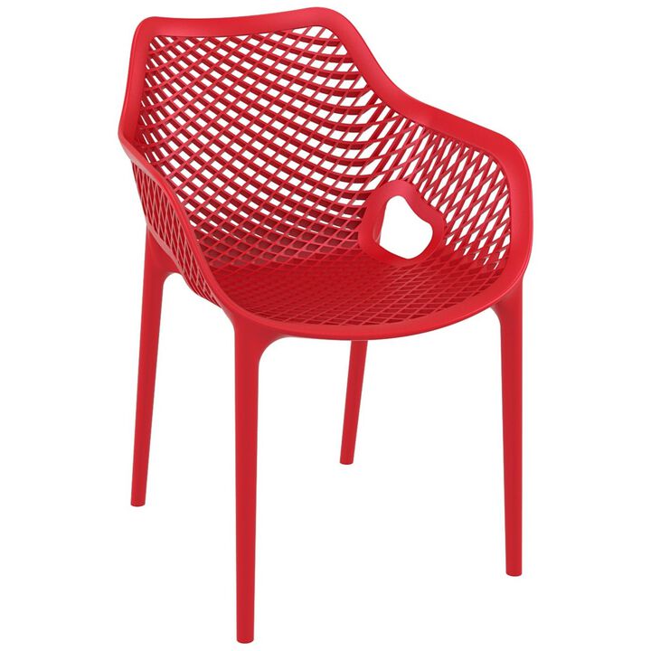 32.25" Yellow Outdoor Patio Dining Arm Chair - Extra Large