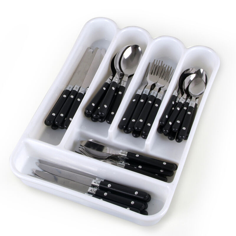 Gibson Home Casual Living 58 Piece Stainless Steel Flatware Set in Black